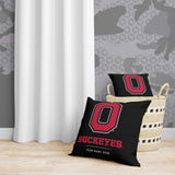 Pixsona Ohio State Buckeyes Block Throw Pillow | Personalized | Custom