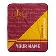 Pixsona Louisiana Monroe Warhawks Split Pixel Fleece Blanket | Personalized | Custom