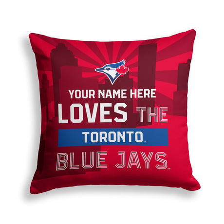 Pixsona Toronto Blue Jays Skyline Throw Pillow | Personalized | Custom