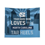 Pixsona North Carolina Tar Heels Skyline Tapestry | Personalized | Custom