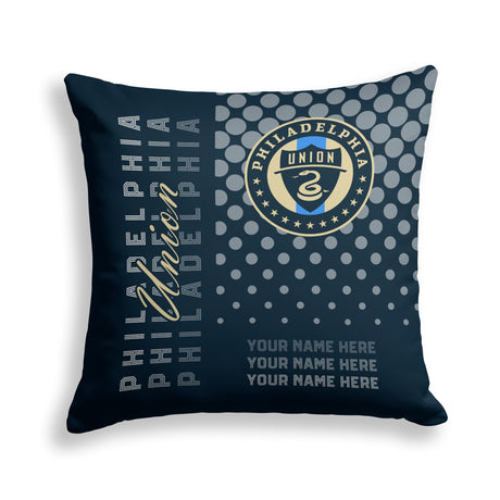 Pixsona Philadelphia Union Halftone Throw Pillow | Personalized | Custom