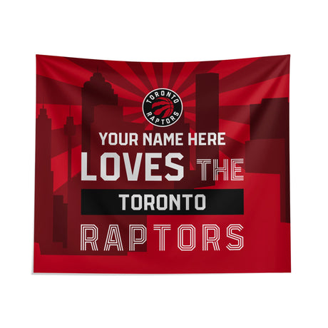 Pixsona Toronto Raptors Skyline Tapestry | Personalized | Custom