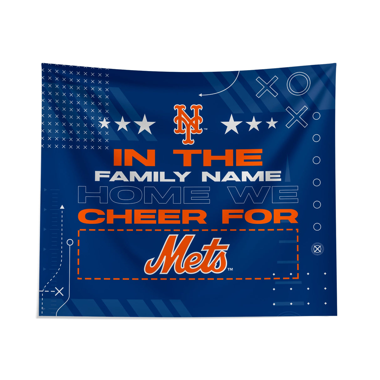 Pixsona New York Mets Cheer Tapestry | Personalized | Custom