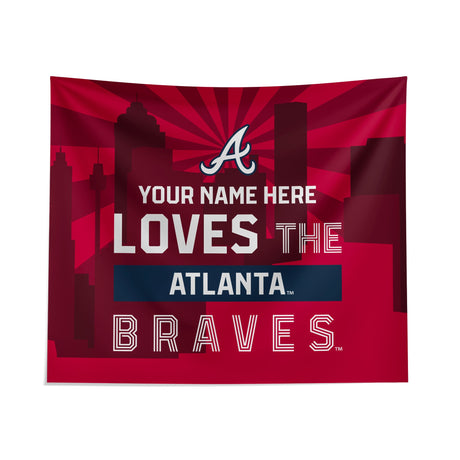 Pixsona Atlanta Braves Skyline Tapestry | Personalized | Custom