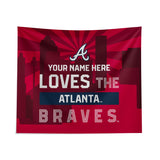 Pixsona Atlanta Braves Skyline Tapestry | Personalized | Custom