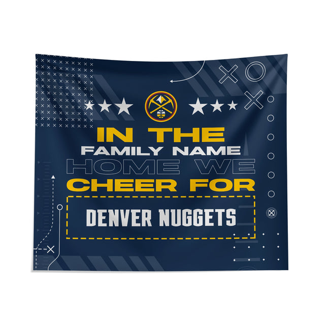 Pixsona Denver Nuggets Cheer Tapestry | Personalized | Custom