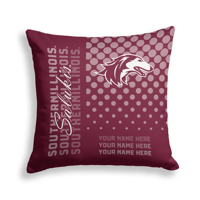 Pixsona Southern Illinois Salukis Halftone Throw Pillow | Personalized | Custom