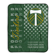 Pixsona Portland Timbers Halftone Pixel Fleece Blanket | Personalized | Custom