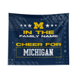 Pixsona Michigan Wolverines Cheer Tapestry | Personalized | Custom