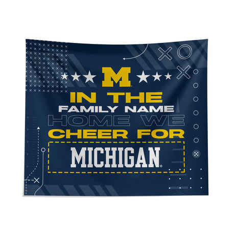 Pixsona Michigan Wolverines Cheer Tapestry | Personalized | Custom