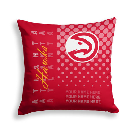 Pixsona Atlanta Hawks Halftone Throw Pillow | Personalized | Custom