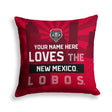 Pixsona New Mexico Lobos Skyline Throw Pillow | Personalized | Custom