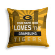 Pixsona Grambling Tigers Skyline Throw Pillow | Personalized | Custom