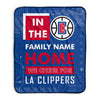 Pixsona Los Angeles Clippers Cheer Pixel Fleece Blanket | Personalized | Custom