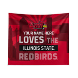 Pixsona Illinois State Redbirds Skyline Tapestry | Personalized | Custom