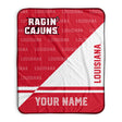 Pixsona Louisiana Lafayette Ragin Cajuns Split Pixel Fleece Blanket | Personalized | Custom