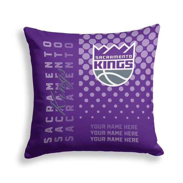 Pixsona Sacramento Kings Halftone Throw Pillow | Personalized | Custom