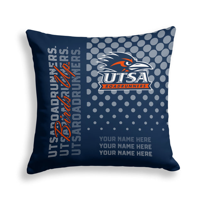 Pixsona UTSA Roadrunners Halftone Throw Pillow | Personalized | Custom