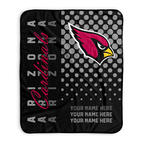 Pixsona Arizona Cardinals Halftone Pixel Fleece Blanket | Personalized | Custom