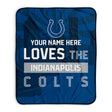 Pixsona Indianapolis Colts Skyline Pixel Fleece Blanket | Personalized | Custom