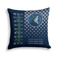 Pixsona Minnesota Timberwolves Halftone Throw Pillow | Personalized | Custom