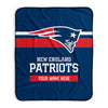 Pixsona New England Patriots Stripes Pixel Fleece Blanket | Personalized | Custom