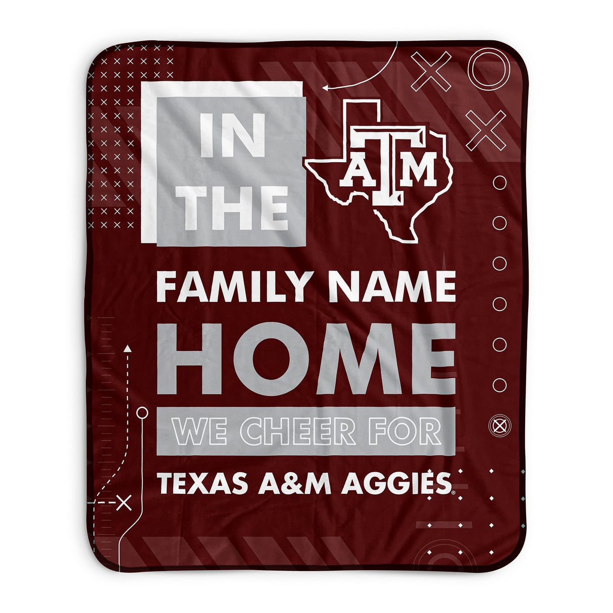 Pixsona Texas A&M Aggies Cheer Pixel Fleece Blanket | Personalized | Custom