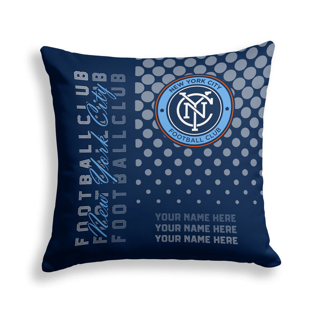 Pixsona New York City Football Club Halftone Throw Pillow | Personalized | Custom