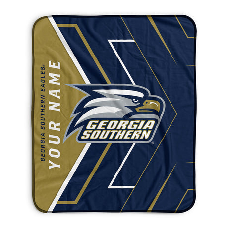 Pixsona Georgia Southern Eagles Glow Pixel Fleece Blanket | Personalized | Custom