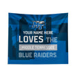 Pixsona Middle Tennessee State Blue Raiders Skyline Tapestry | Personalized | Custom