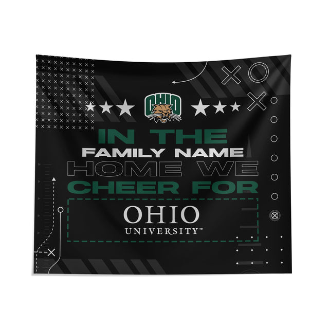 Pixsona Ohio Bobcats Cheer Tapestry | Personalized | Custom