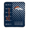 Pixsona Denver Broncos Halftone Pixel Fleece Blanket | Personalized | Custom