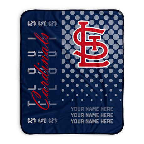 Pixsona St. Louis Cardinals Halftone Pixel Fleece Blanket | Personalized | Custom