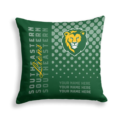 Pixsona Southeastern Louisiana Lions Halftone Throw Pillow | Personalized | Custom