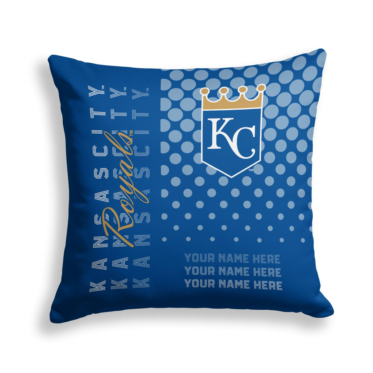 Pixsona Kansas City Royals Halftone Throw Pillow | Personalized | Custom