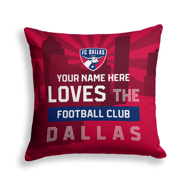 Pixsona FC Dallas Skyline Throw Pillow | Personalized | Custom
