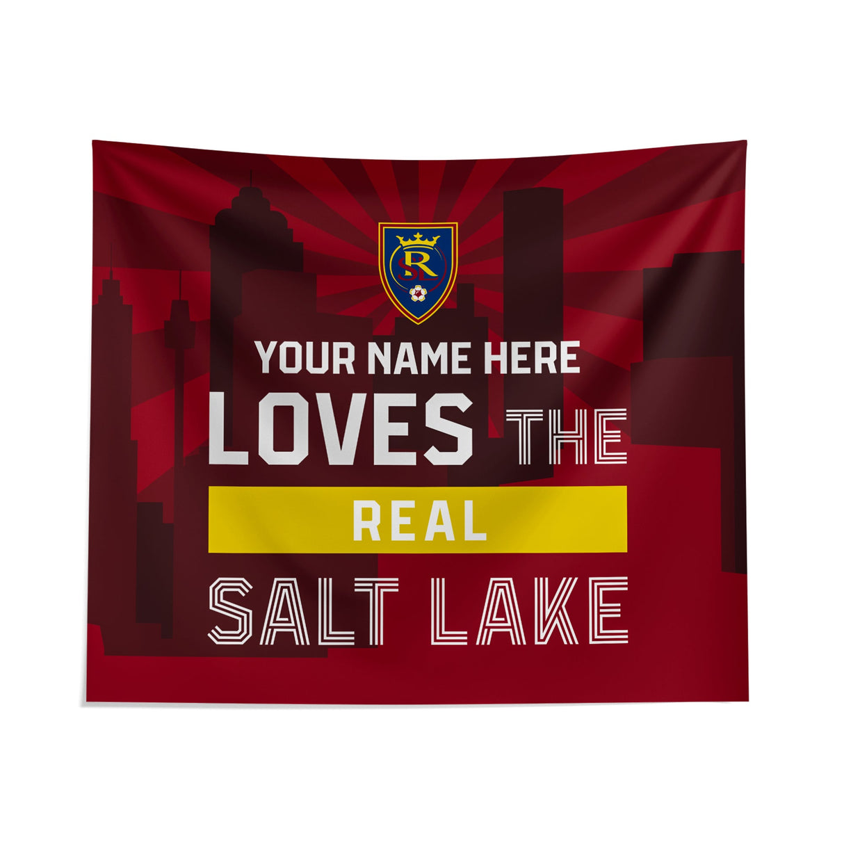 Pixsona Real Salt Lake Skyline Tapestry | Personalized | Custom