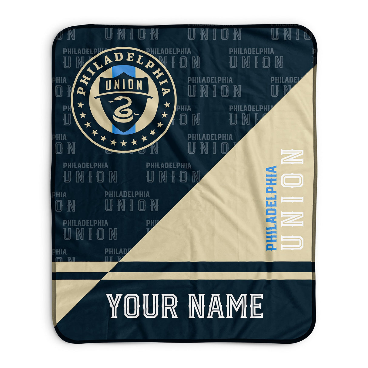 Pixsona Philadelphia Union Split Pixel Fleece Blanket | Personalized | Custom