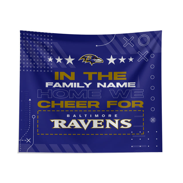 Pixsona Baltimore Ravens Cheer Tapestry | Personalized | Custom