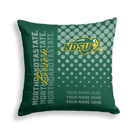 Pixsona NDSU Bison Halftone Throw Pillow | Personalized | Custom