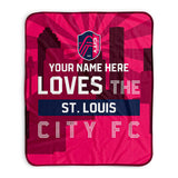 Pixsona St. Louis City SC Skyline Pixel Fleece Blanket | Personalized | Custom