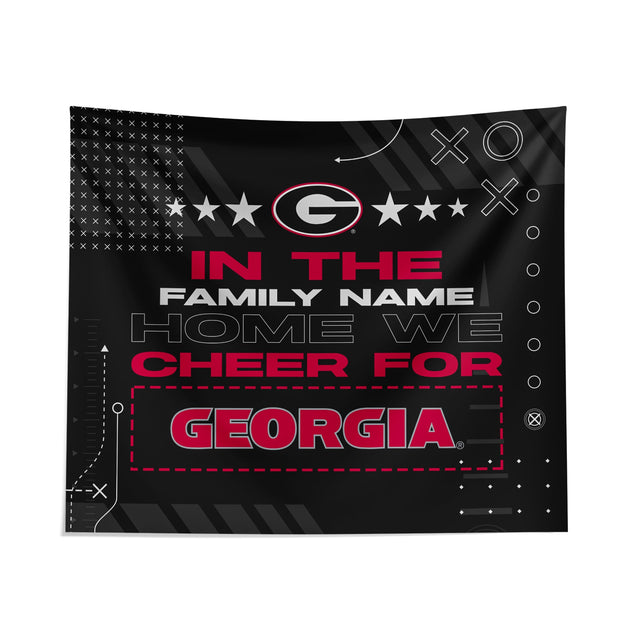 Pixsona Georgia Bulldogs Cheer Tapestry | Personalized | Custom