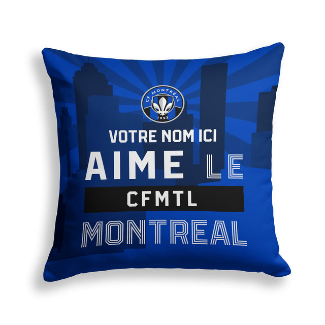 Pixsona CF Montreal Skyline Throw Pillow | Personalized | Custom