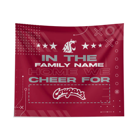 Pixsona Washington State Cougars Cheer Tapestry | Personalized | Custom
