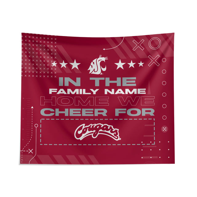 Pixsona Washington State Cougars Cheer Tapestry | Personalized | Custom