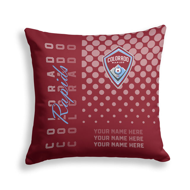 Pixsona Colorado Rapids Halftone Throw Pillow | Personalized | Custom