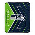 Pixsona Seattle Seahawks Glow Pixel Fleece Blanket | Personalized | Custom