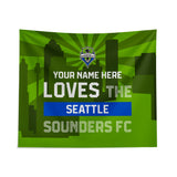 Pixsona Seattle Sounders FC Skyline Tapestry | Personalized | Custom