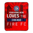 Pixsona Chicago Fire FC Skyline Pixel Fleece Blanket | Personalized | Custom