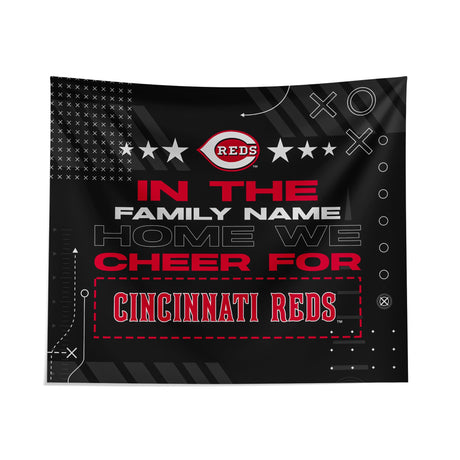 Pixsona Cincinnati Reds Cheer Tapestry | Personalized | Custom